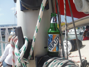Deputy Barbados beer is great for sailing in the Caribbean.