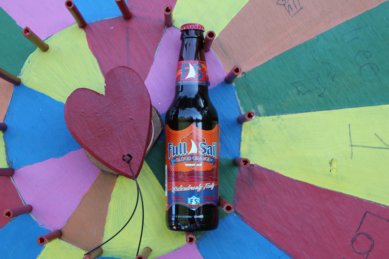 Spin the wheel of Blood Orange summer beer from Full Sail Brewing.