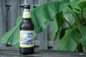 Enjoy Blue Moon summer beer with friends.