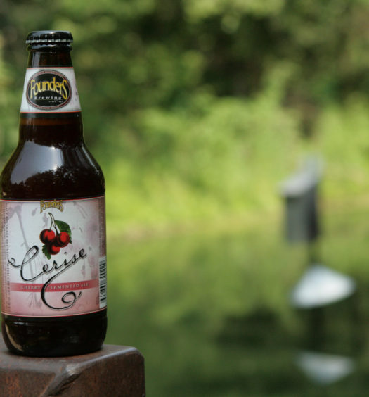 Fouders Cerise summer cherry beer for the lake.