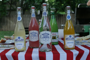 Use carbonated french lemonade for a summer radler.