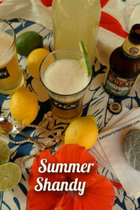 Best homemade summer shandy with lemonade and beer.