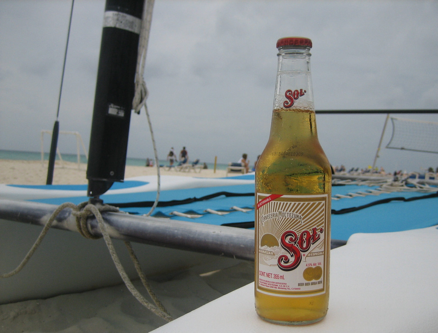 Sol Mexican lager beer is perfect for Cinco de Mayo or on the beach.
