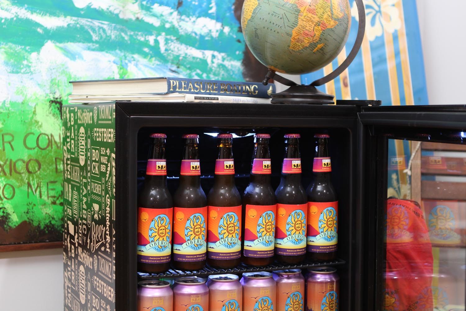 NewAir Beers of the World fridge stocked with Bells Oberon.