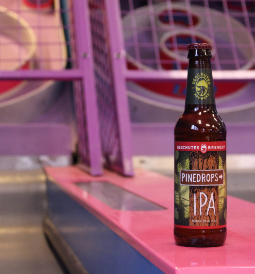 Pinedrops summer IPA pairs well with skee ball.