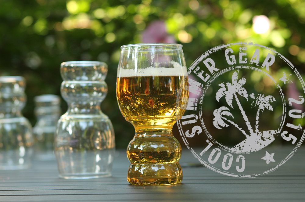 Plastic portable craft beer glasses for travel this summer. 