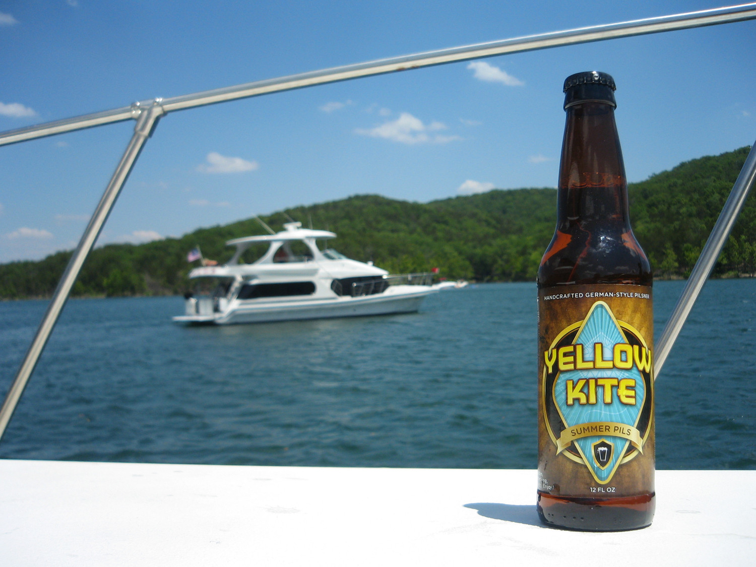 Take Yellow Kite Summertime pils beer out on the boat.