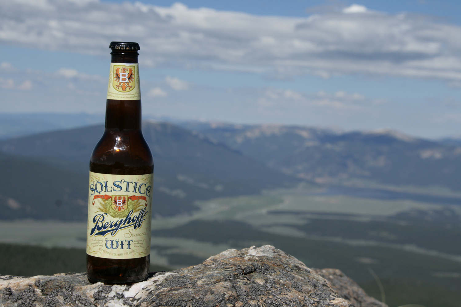 Be on top of the world with Berghoff's Solstice Wit summer beer.